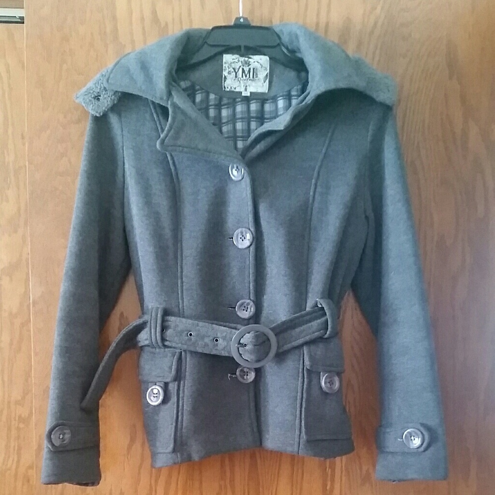 YMI gray coat with hood